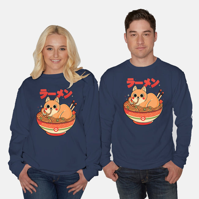 Ramen Cat-unisex crew neck sweatshirt-Douglasstencil