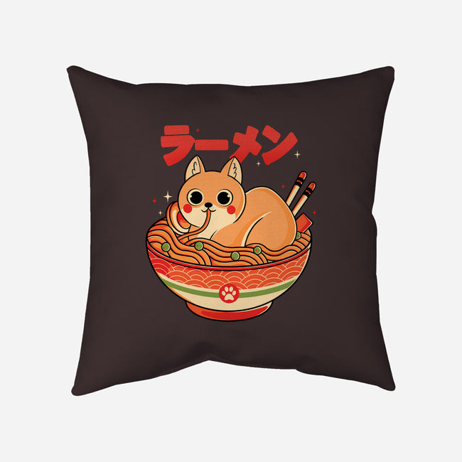 Ramen Cat-none removable cover w insert throw pillow-Douglasstencil