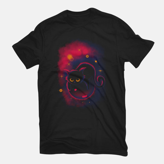 Floating Cat-womens basic tee-erion_designs