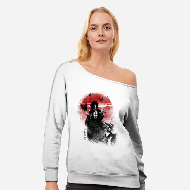 The Dreaming-womens off shoulder sweatshirt-Ionfox