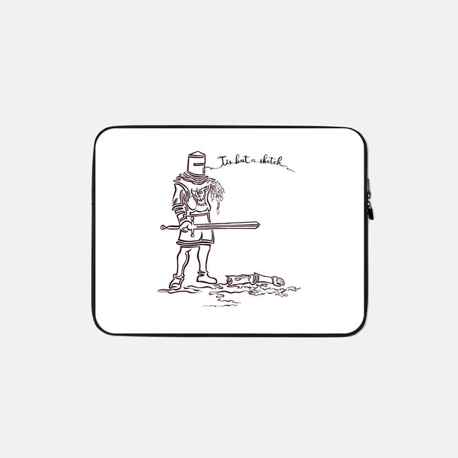 Tis But A Sketch-none zippered laptop sleeve-kg07
