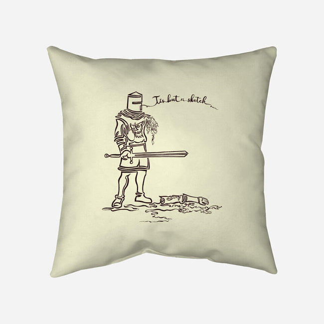 Tis But A Sketch-none removable cover throw pillow-kg07