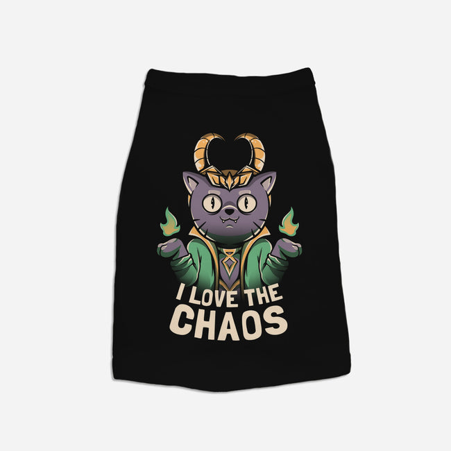 I Love The Chaos-cat basic pet tank-eduely