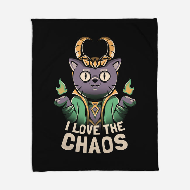 I Love The Chaos-none fleece blanket-eduely