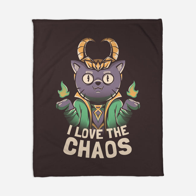 I Love The Chaos-none fleece blanket-eduely