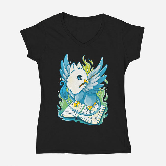 Magic Griffin-womens v-neck tee-Vallina84