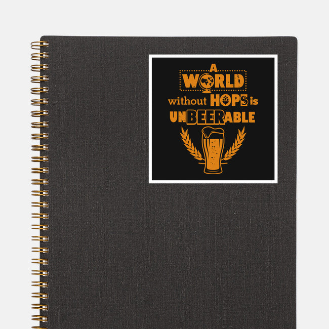 A World Without Hops-none glossy sticker-Boggs Nicolas
