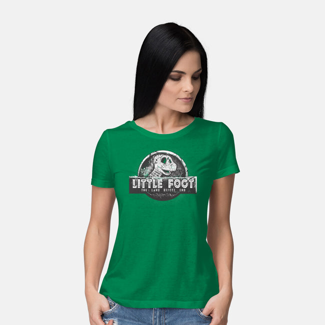 Littlefoot World-womens basic tee-trheewood