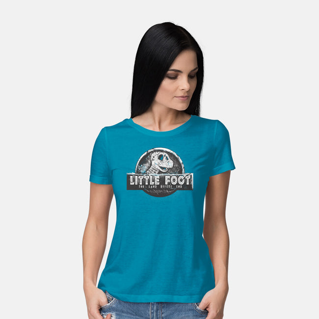 Littlefoot World-womens basic tee-trheewood