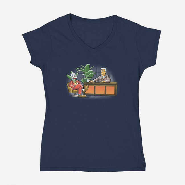 TVShow-womens v-neck tee-trheewood