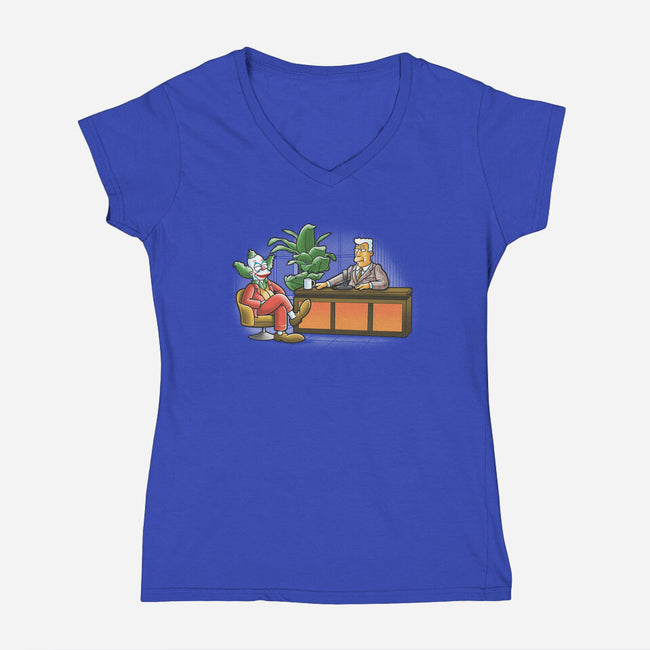 TVShow-womens v-neck tee-trheewood