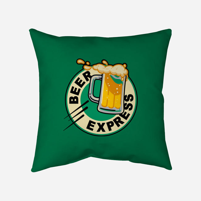 Beer Express-none removable cover throw pillow-Getsousa!