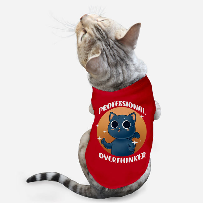 Professional Overthinker-cat basic pet tank-FunkVampire
