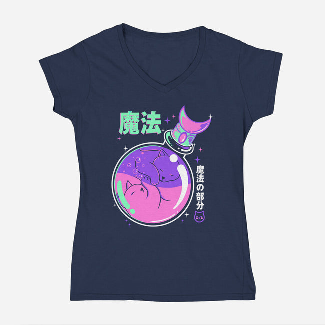 Poison Magicat-womens v-neck tee-Douglasstencil