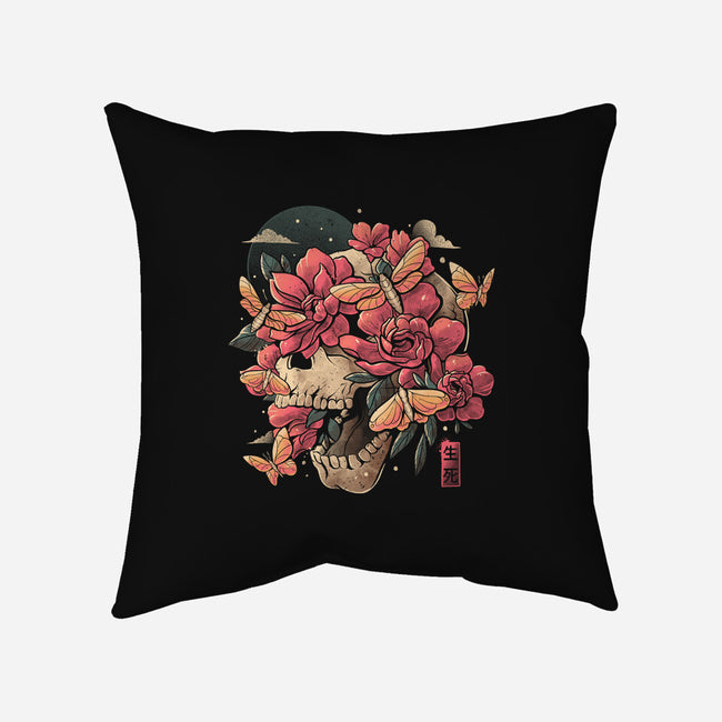 Blossom In Grave-none removable cover w insert throw pillow-eduely
