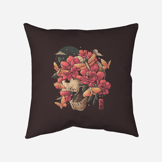 Blossom In Grave-none removable cover w insert throw pillow-eduely
