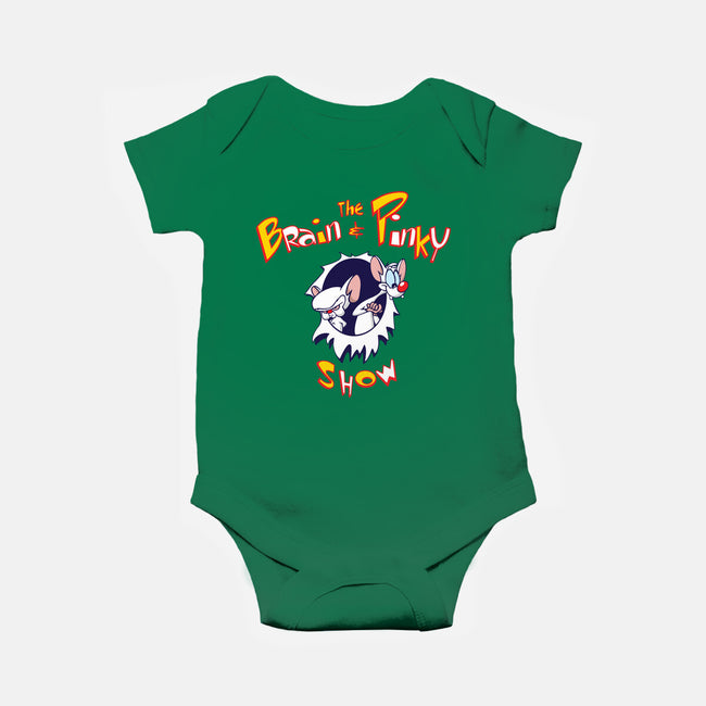 The Brain And Pinky Show-baby basic onesie-dalethesk8er