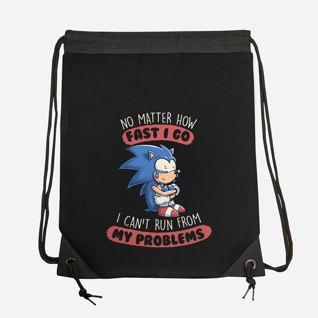 I Can't Run From My Problems-none drawstring bag-koalastudio