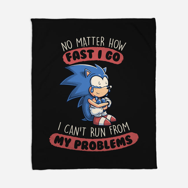 I Can't Run From My Problems-none fleece blanket-koalastudio