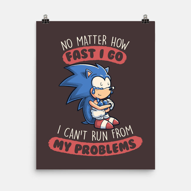 I Can't Run From My Problems-none matte poster-koalastudio