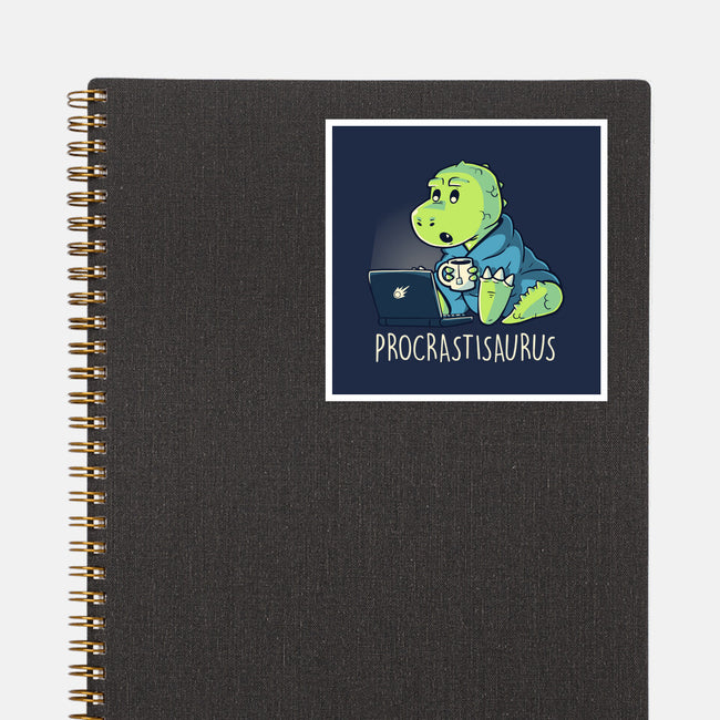 Procrastisaurus-none glossy sticker-koalastudio