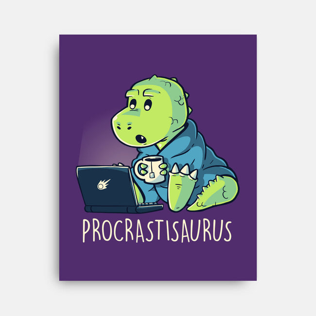 Procrastisaurus-none stretched canvas-koalastudio