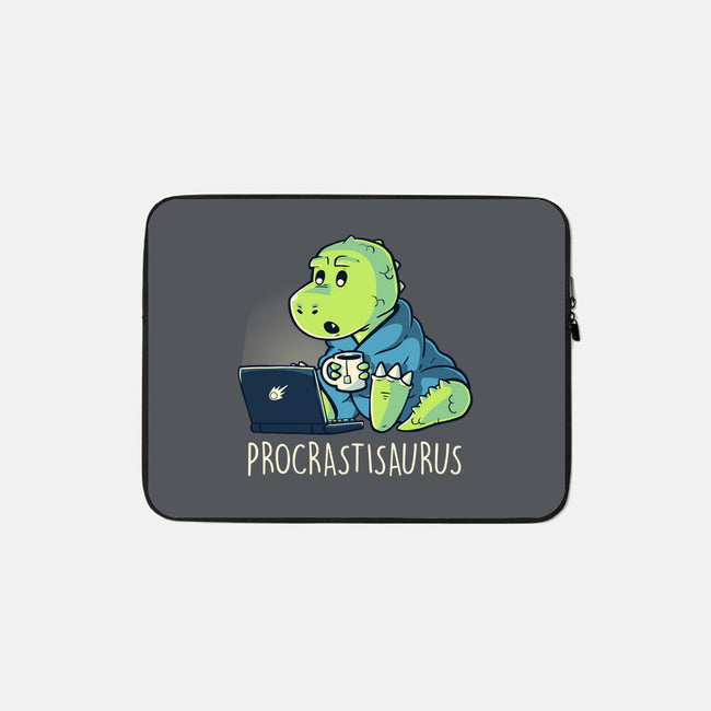 Procrastisaurus-none zippered laptop sleeve-koalastudio
