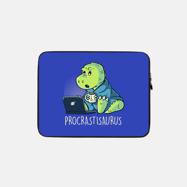 Procrastisaurus-none zippered laptop sleeve-koalastudio