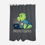 Procrastisaurus-none polyester shower curtain-koalastudio