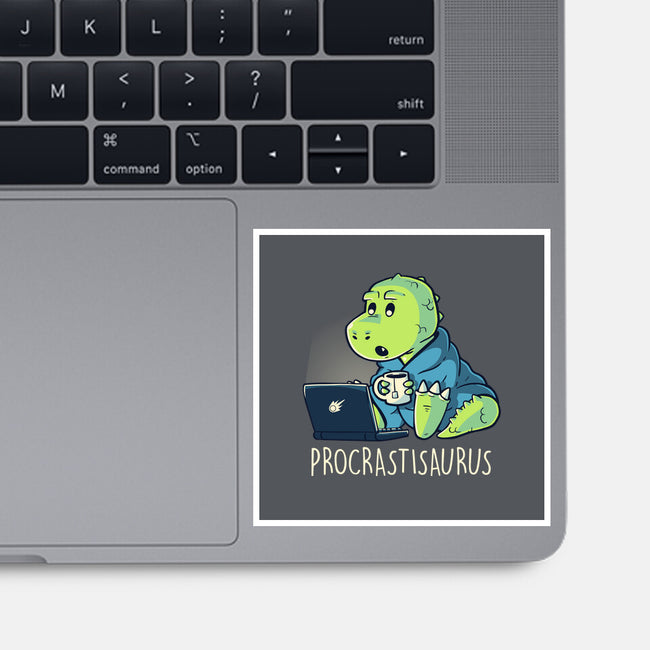 Procrastisaurus-none glossy sticker-koalastudio