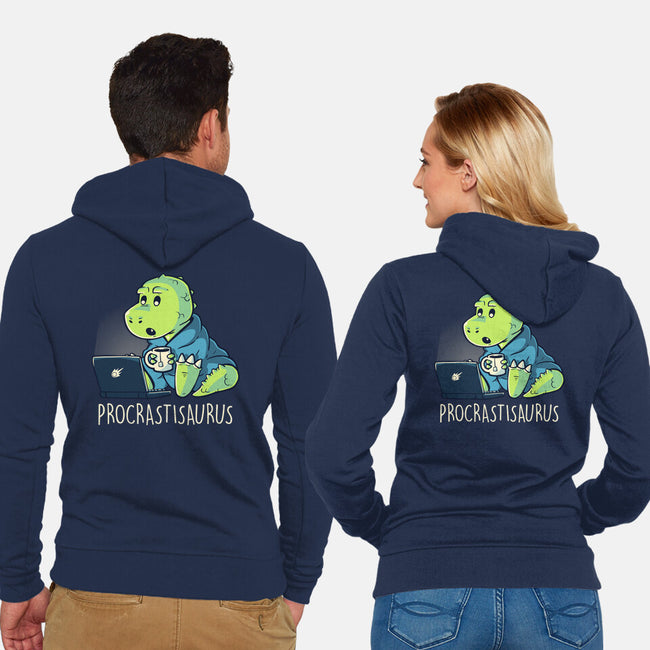 Procrastisaurus-unisex zip-up sweatshirt-koalastudio