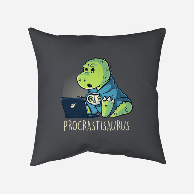 Procrastisaurus-none removable cover w insert throw pillow-koalastudio