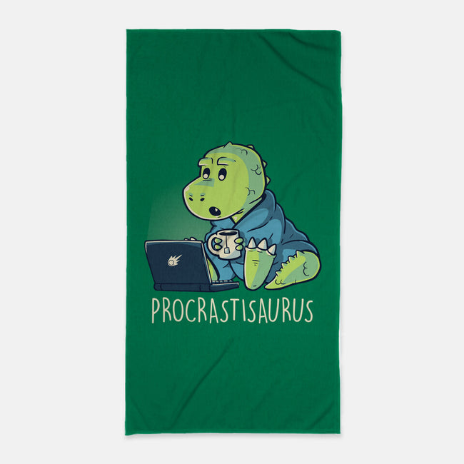 Procrastisaurus-none beach towel-koalastudio