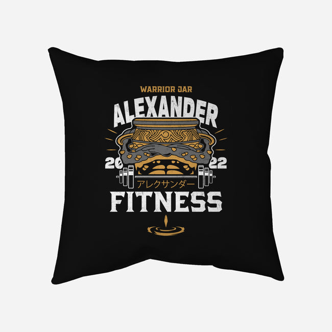 Warrior Jar Fitness-none removable cover w insert throw pillow-Logozaste