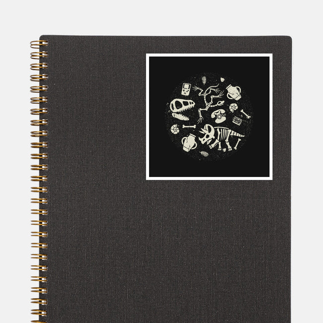 Dinosaur Fossils-none glossy sticker-tobefonseca