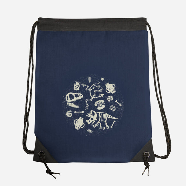 Dinosaur Fossils-none drawstring bag-tobefonseca