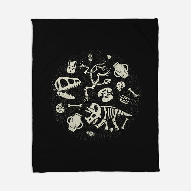 Dinosaur Fossils-none fleece blanket-tobefonseca