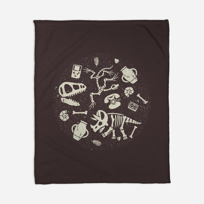 Dinosaur Fossils-none fleece blanket-tobefonseca