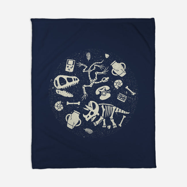 Dinosaur Fossils-none fleece blanket-tobefonseca