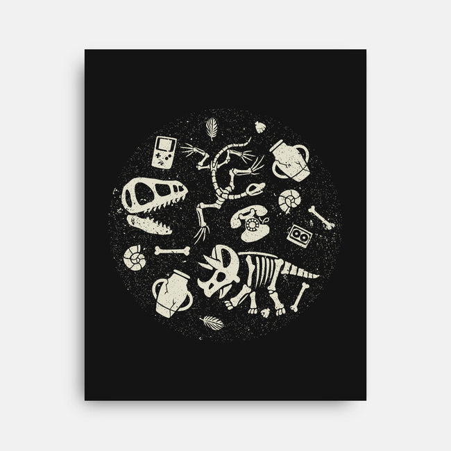 Dinosaur Fossils-none stretched canvas-tobefonseca