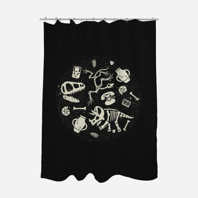 Dinosaur Fossils-none polyester shower curtain-tobefonseca