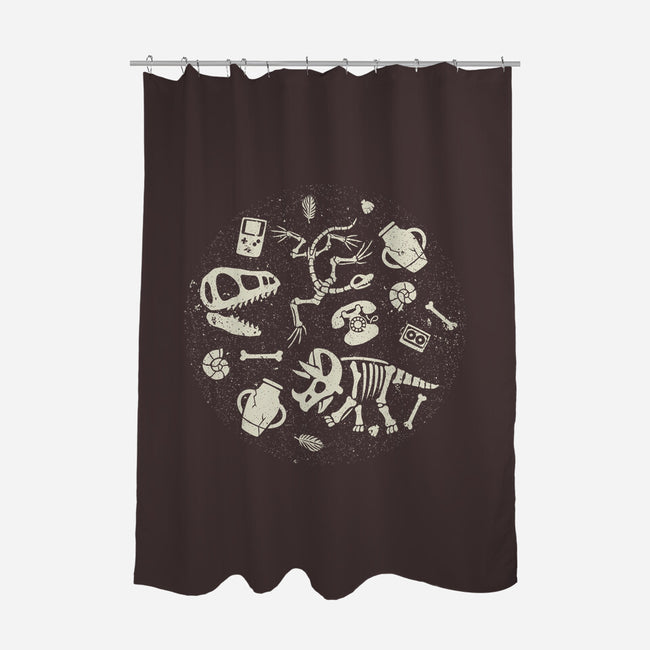 Dinosaur Fossils-none polyester shower curtain-tobefonseca