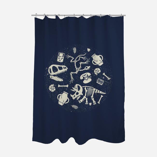 Dinosaur Fossils-none polyester shower curtain-tobefonseca