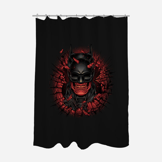 Not A Hero-none polyester shower curtain-glitchygorilla