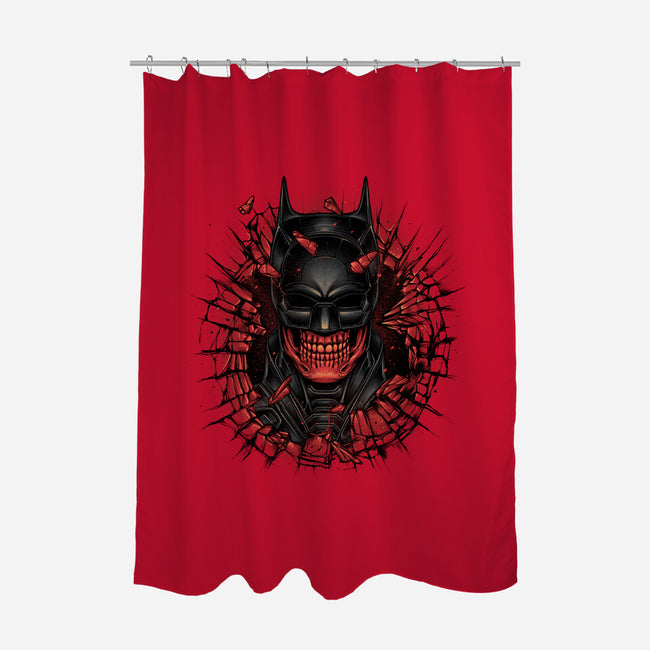 Not A Hero-none polyester shower curtain-glitchygorilla