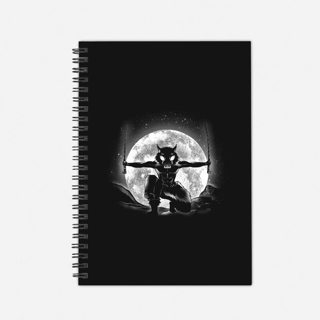 Moonlight Boar-none dot grid notebook-fanfreak1