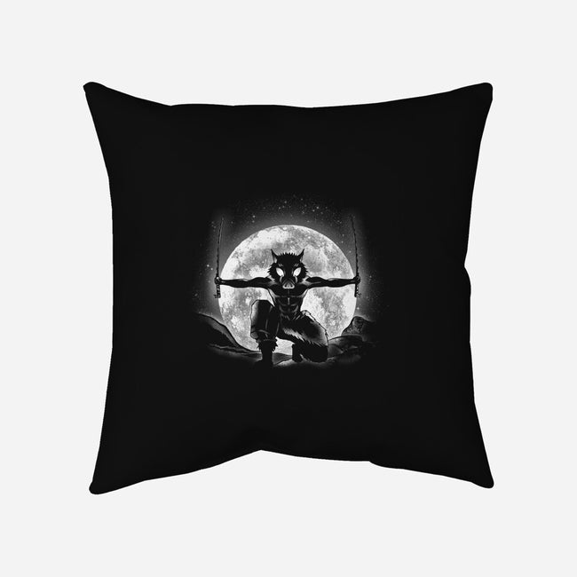 Moonlight Boar-none removable cover throw pillow-fanfreak1