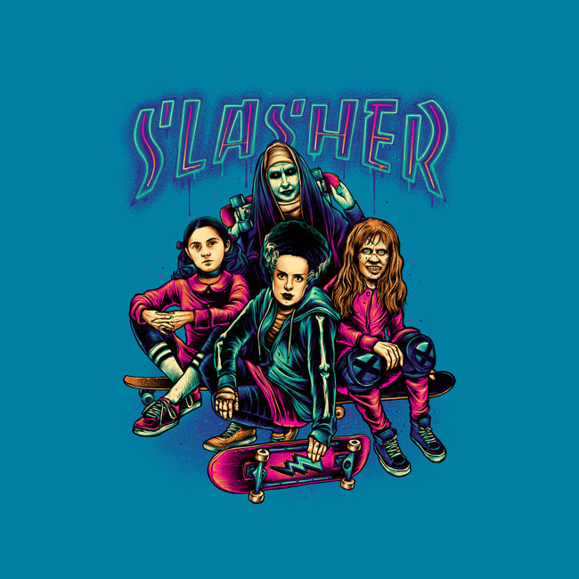 Slasher Girls-none outdoor rug-glitchygorilla