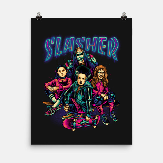 Slasher Girls-none matte poster-glitchygorilla