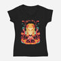 Heart Of Fire-womens v-neck tee-RamenBoy